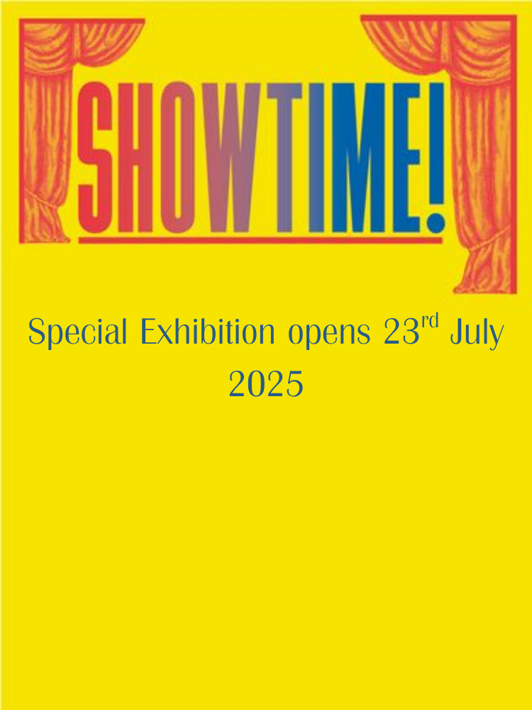 Text graphic stating, 'Showtime!' the new exhibition at the Charles Dickens Museum