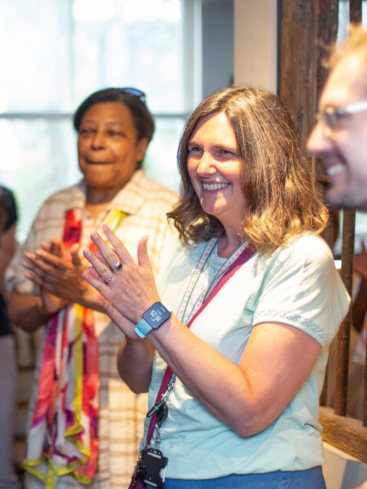 A group of people visiting the museum