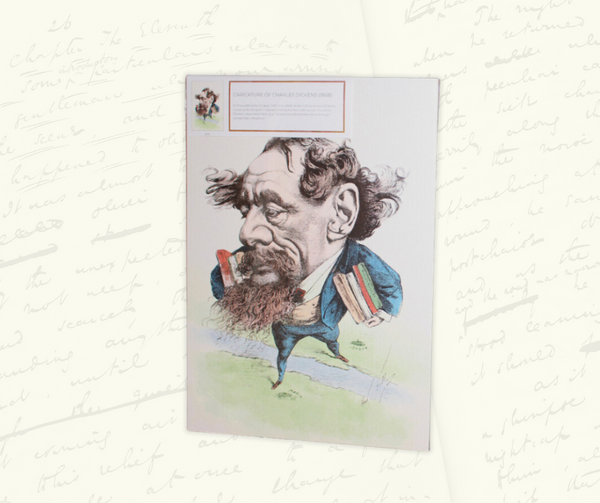 Caricature of Charles Dickens (1868): A4 Art Print