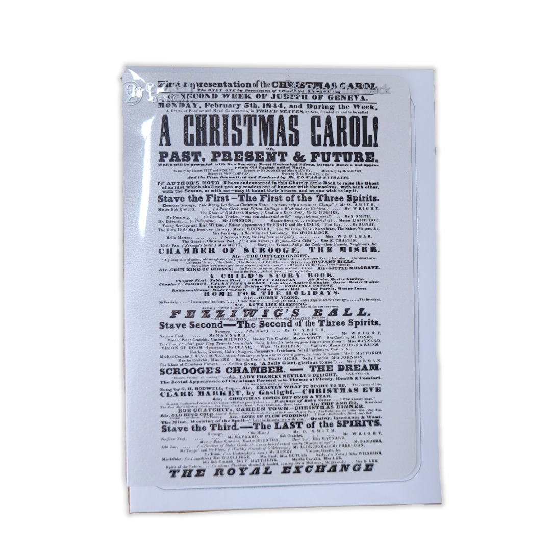 A Christmas Carol Playbill Card Charles Dickens Museum