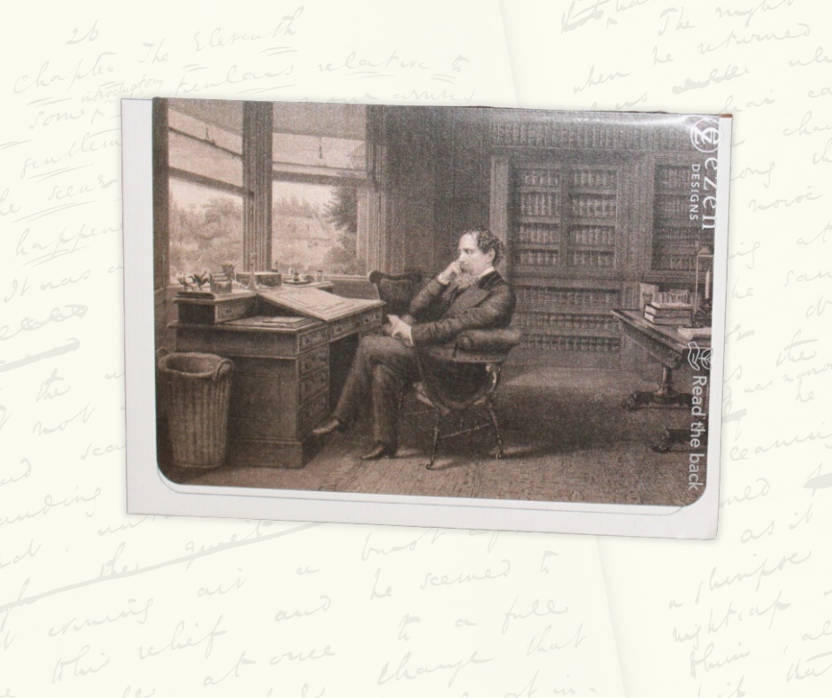 Dickens at his Desk (1875): Greeting Card