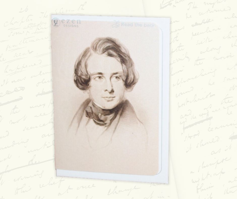 Charles Dickens by Samuel Laurence (1837): Greeting Card