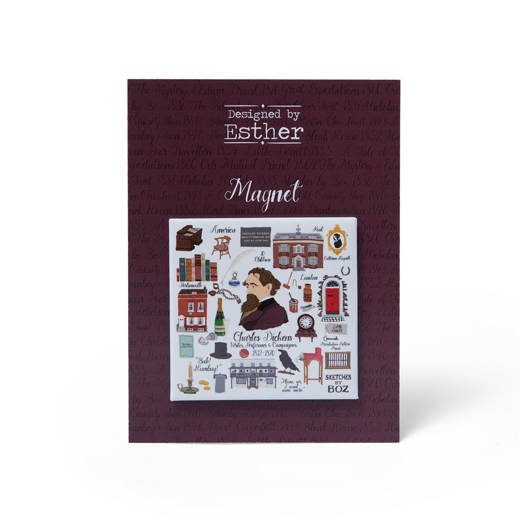 Charles Dickens Fridge Magnet