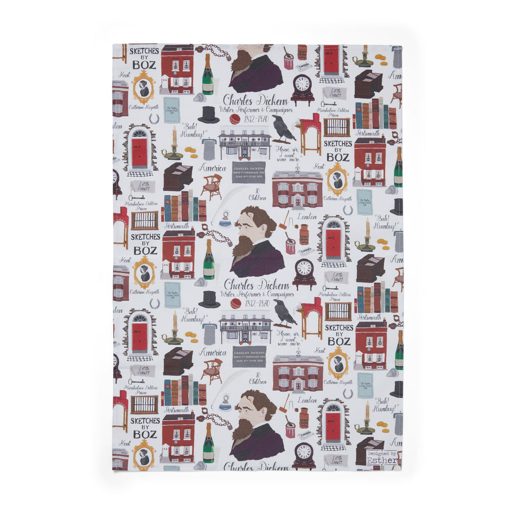 Charles Dickens Tea Towel
