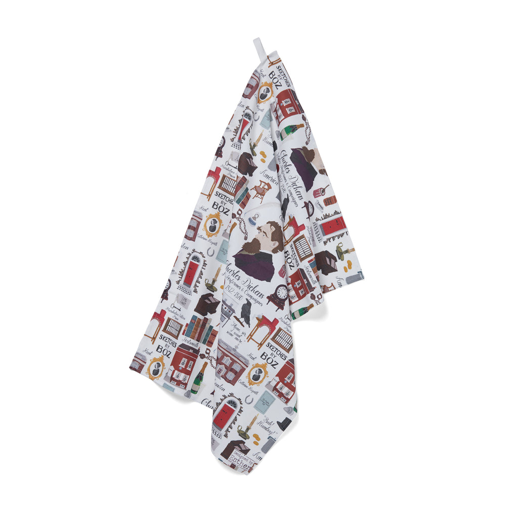 Charles Dickens Tea Towel