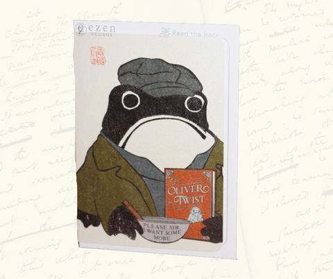 Frog Oliver Twist: Greeting Card